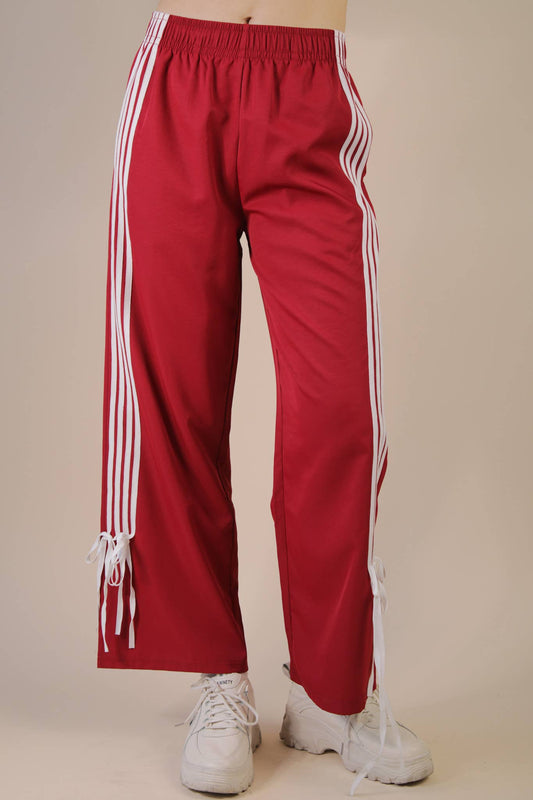 Side Ribbon Jersey Pants