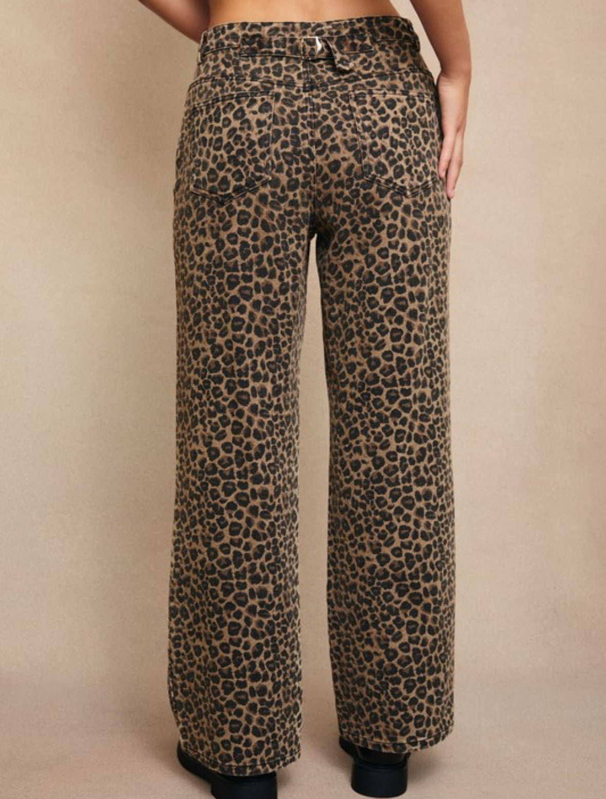 Leopard Mid Rise Jean