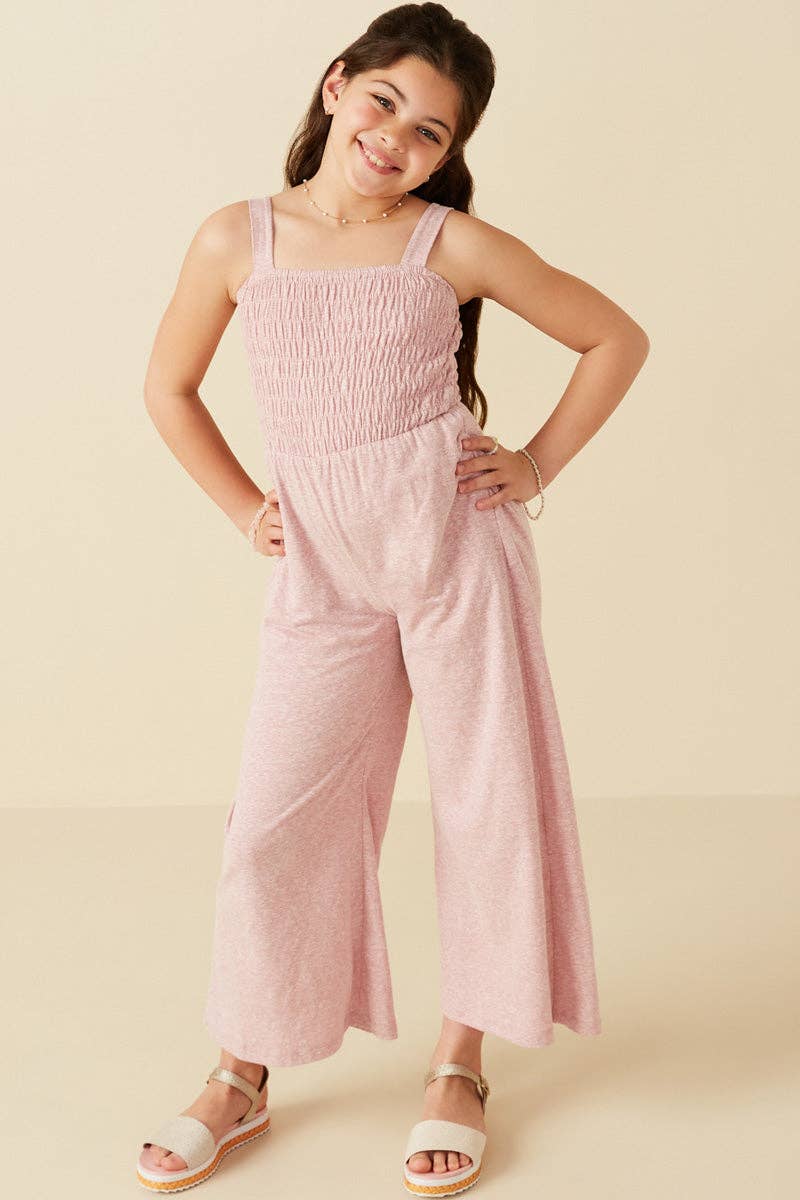 Girls Smocked Jumpsuit