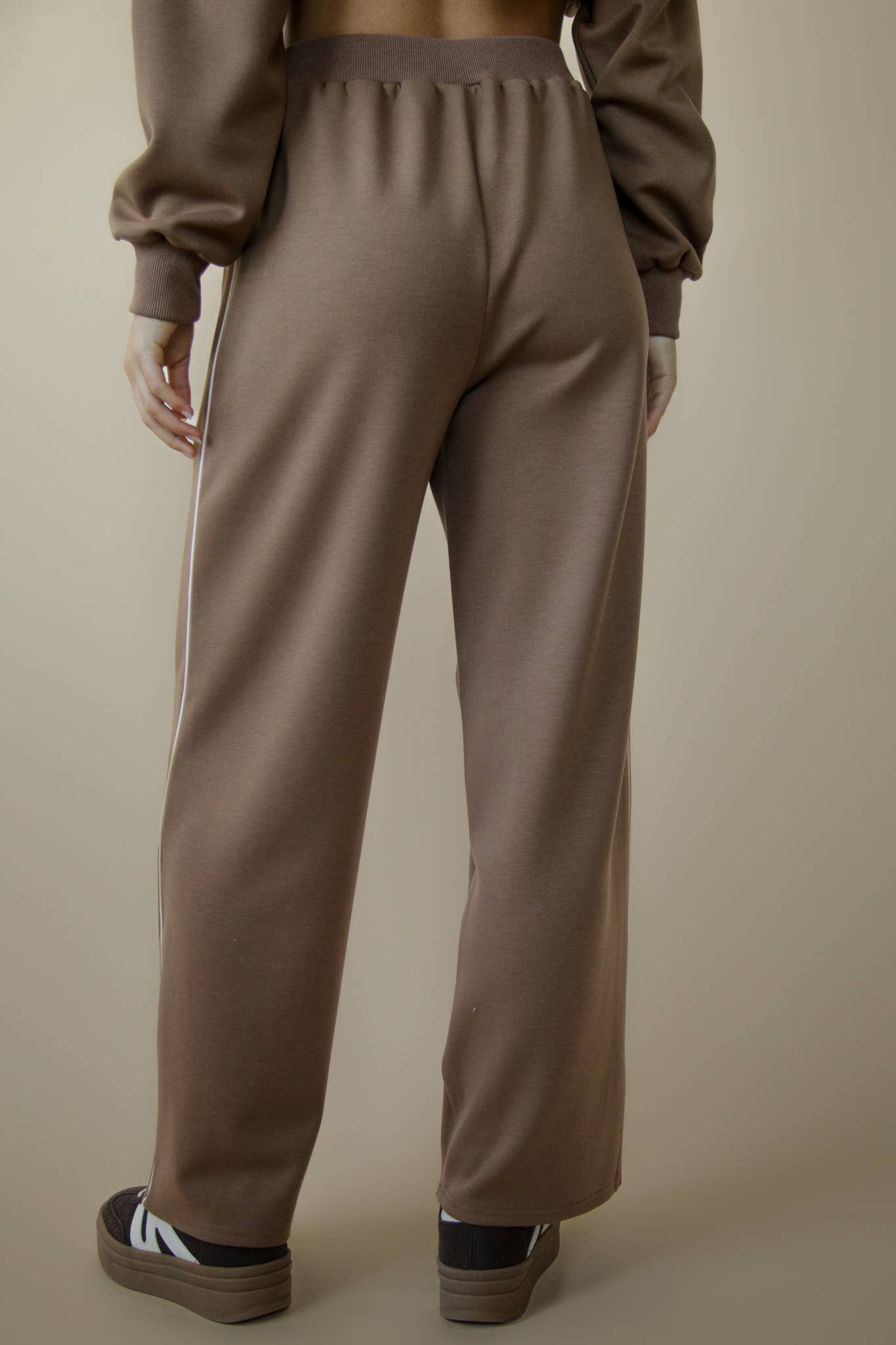 Wide Leg Scuba Sweat Pants