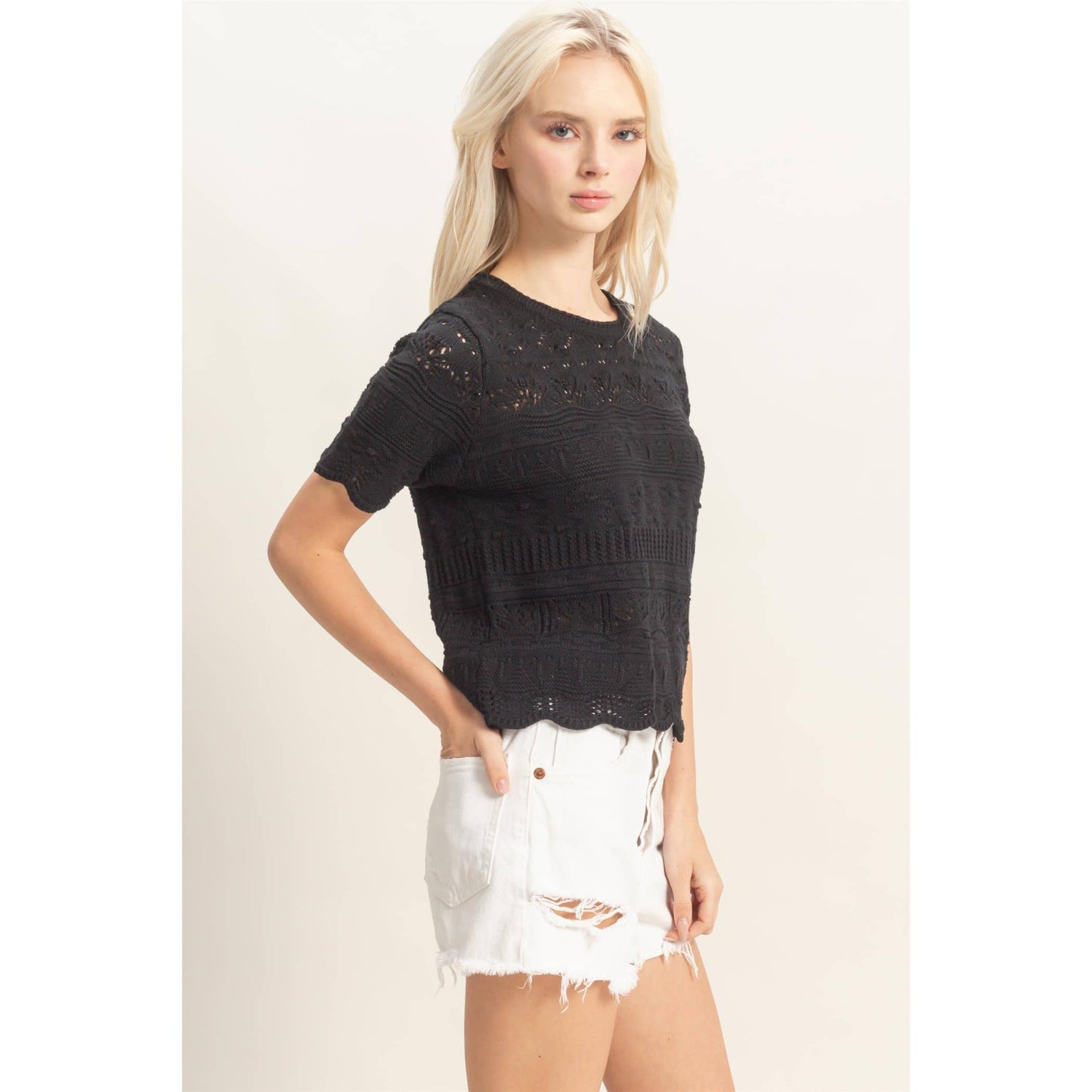 Textured Knit Top
