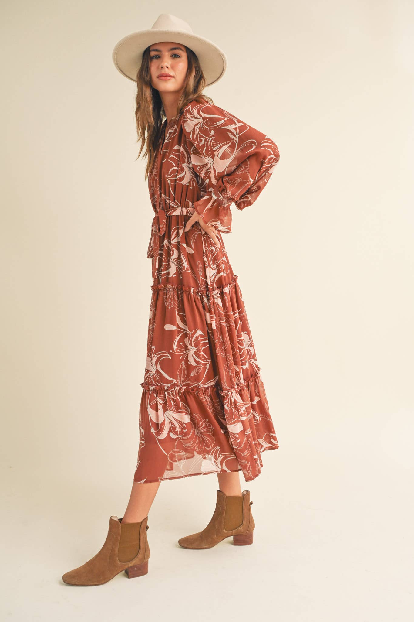 Floral Print Tie Dress