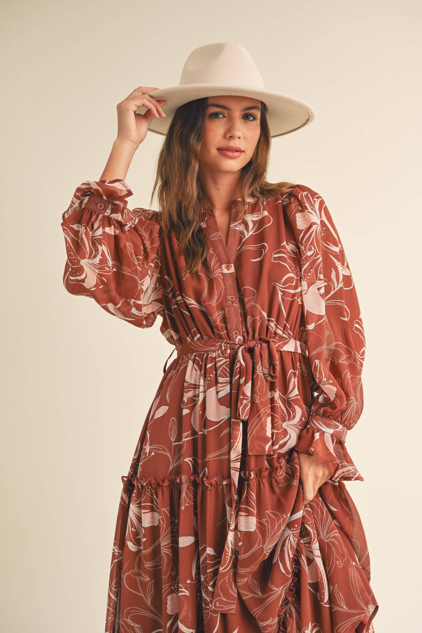 Floral Print Tie Dress