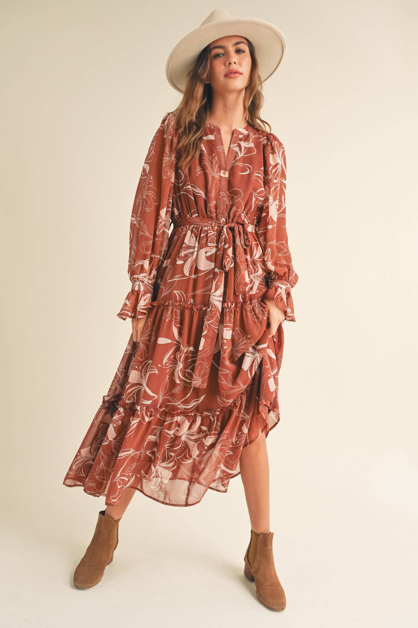 Floral Print Tie Dress