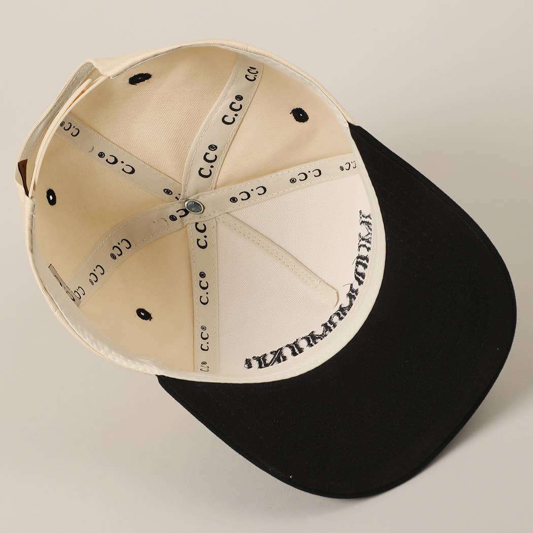 MOMMIN' Letter Embroidery Two-Tone Trucker Hat