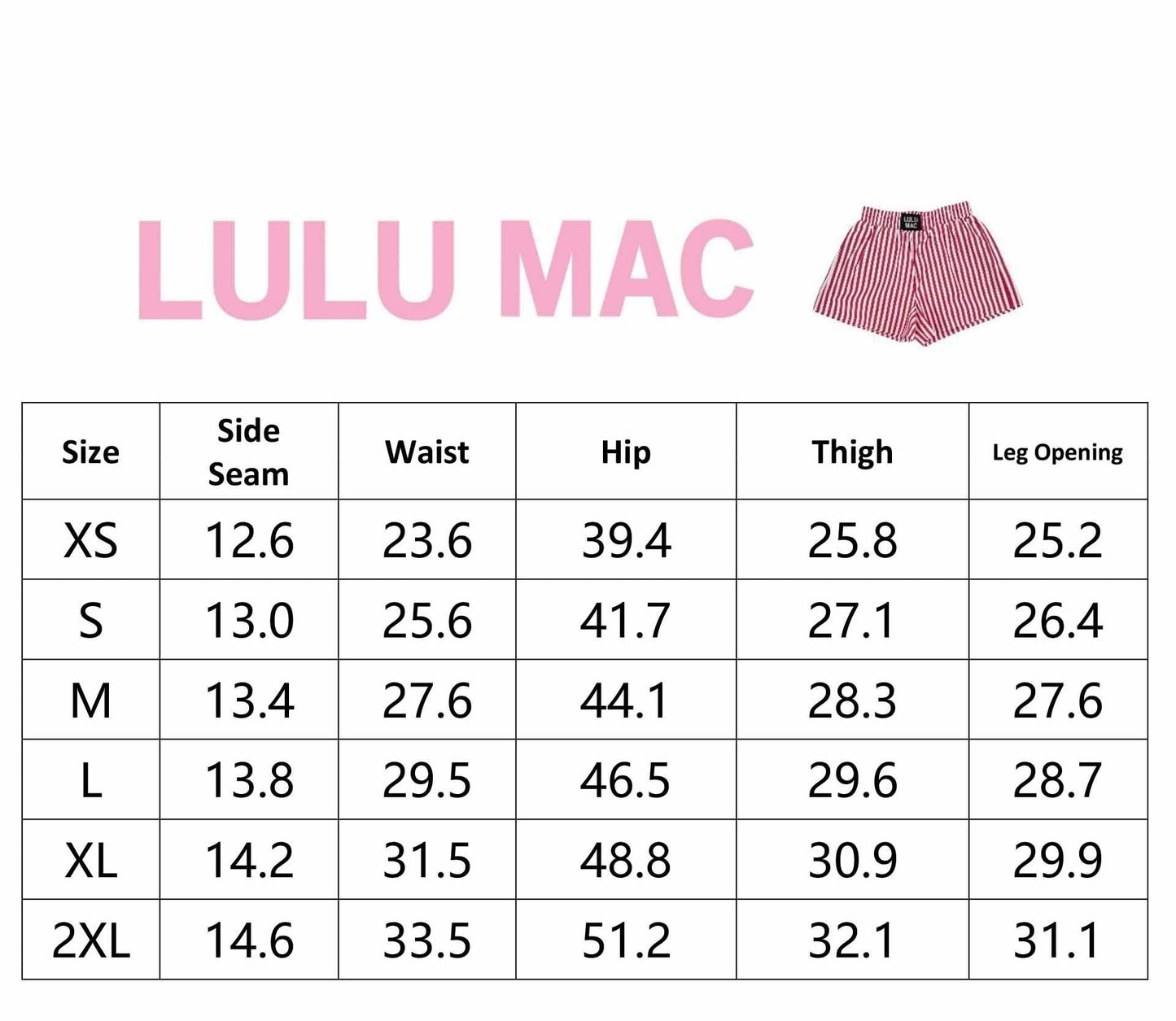 LULU MAC GREY STRIPED BOXER SHORT