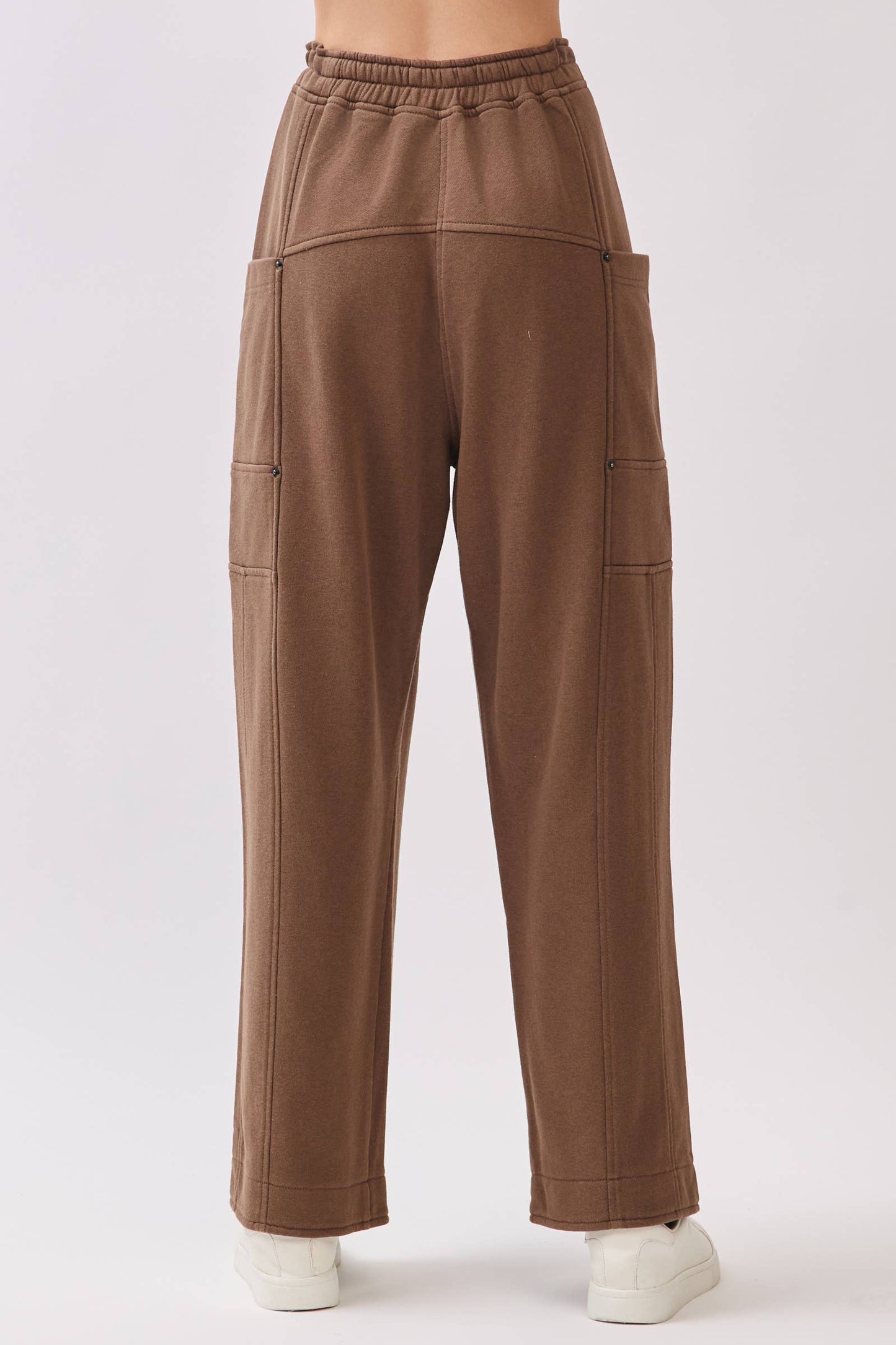 French Terry Wide-Leg Pants