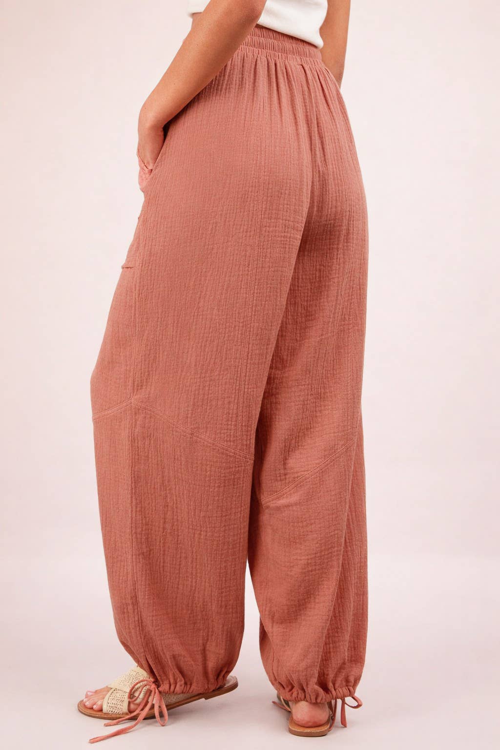 Wide Leg Gauze Pants