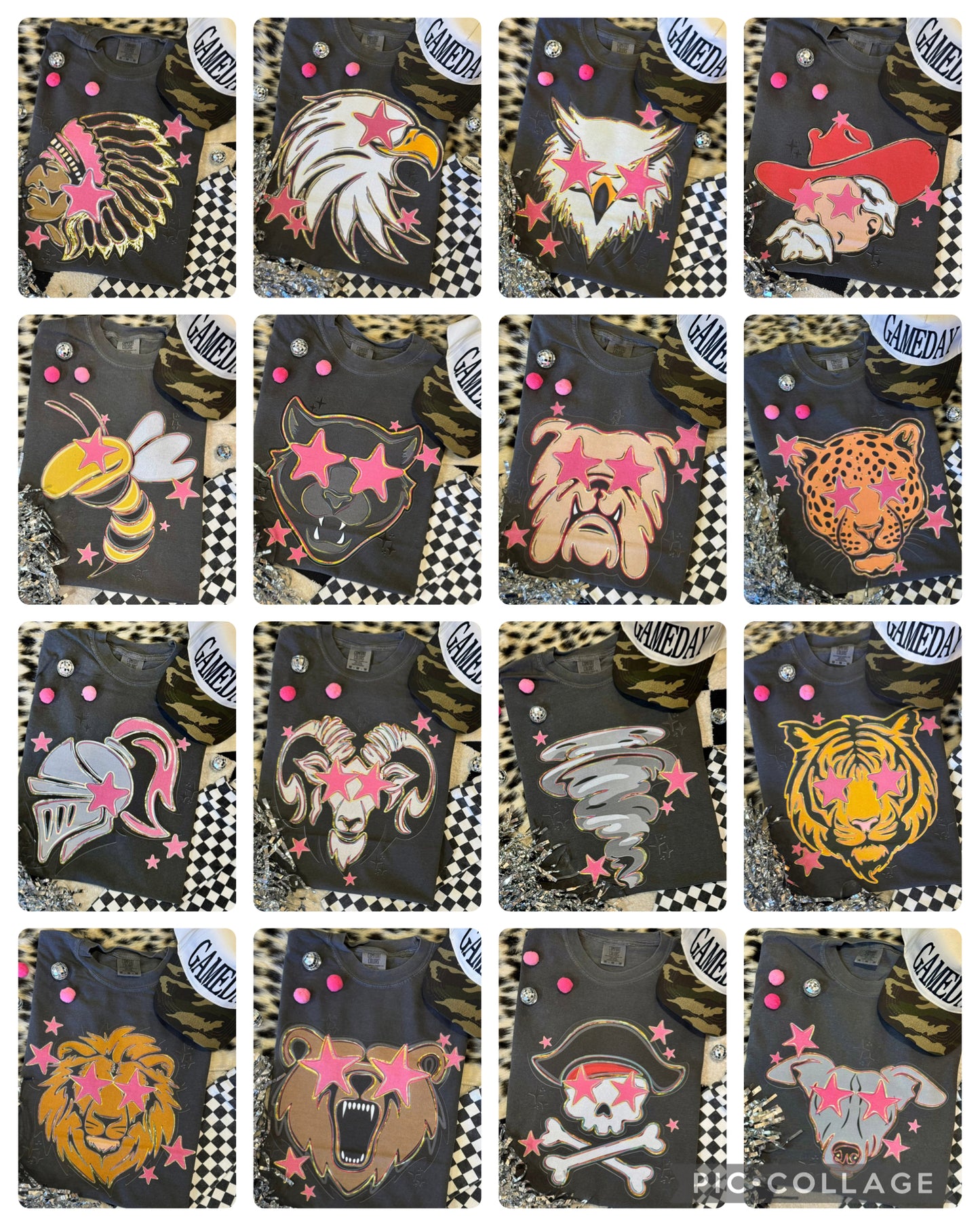 Pink Star Mascot Tee