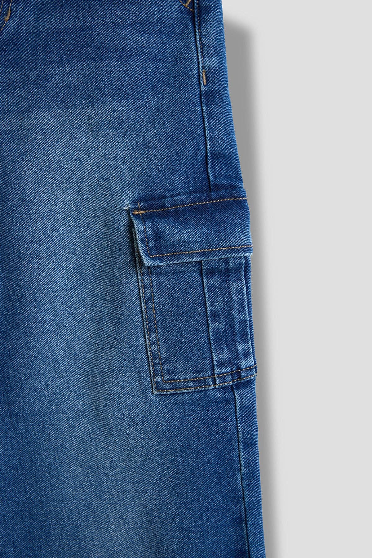 Girls Wide Leg Skater Cargo Jeans