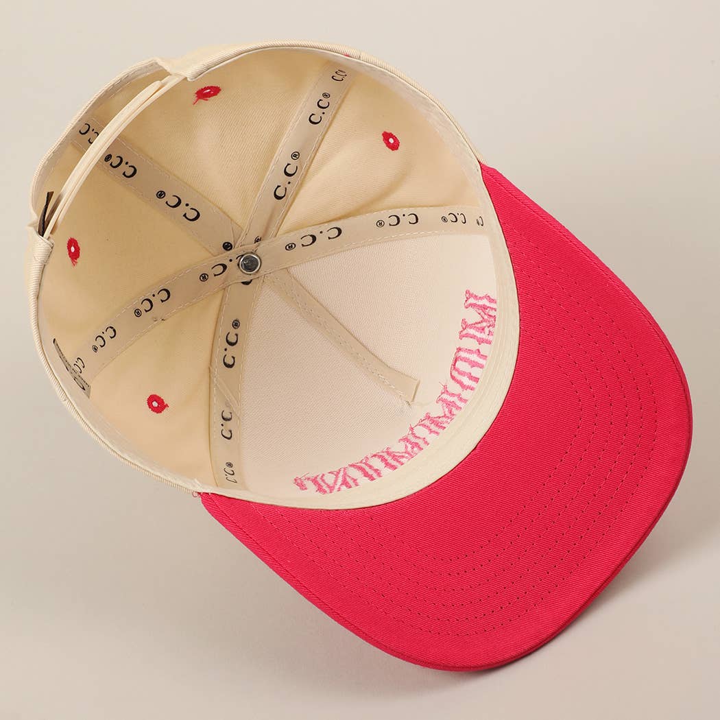 MOMMIN' Letter Embroidery Two-Tone Trucker Hat