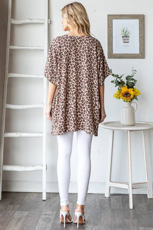 Leopard DROP SHOULDER TOP