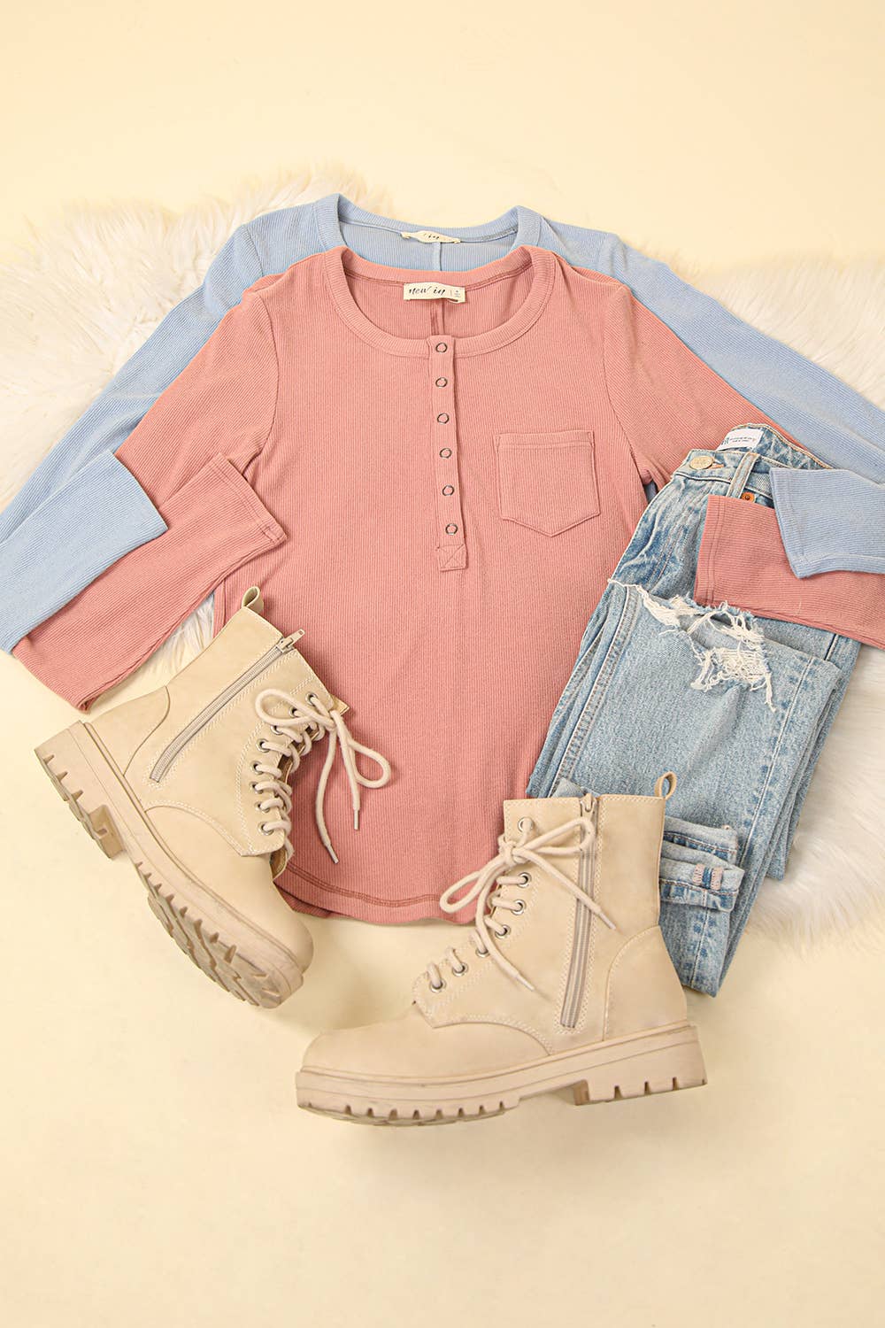 Soft brushed solid knit casual top