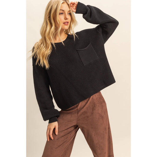 Pocket Crew Neck Sweater