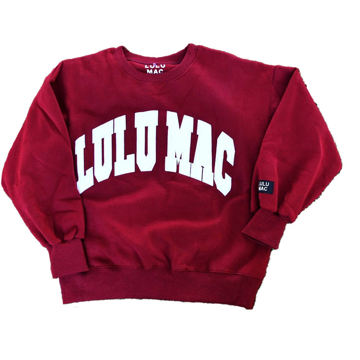 Maroon/White Lulu Mac Sweatshirt