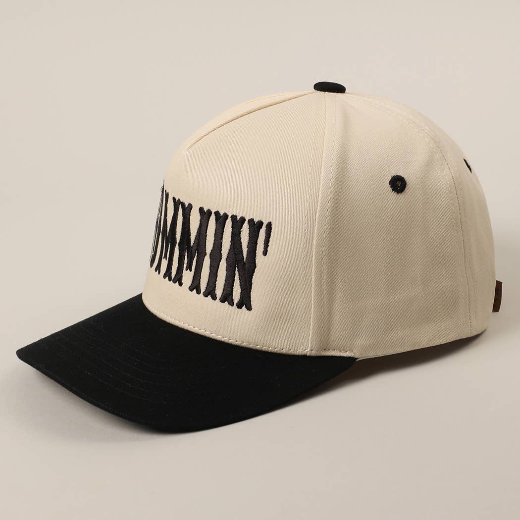 MOMMIN' Letter Embroidery Two-Tone Trucker Hat