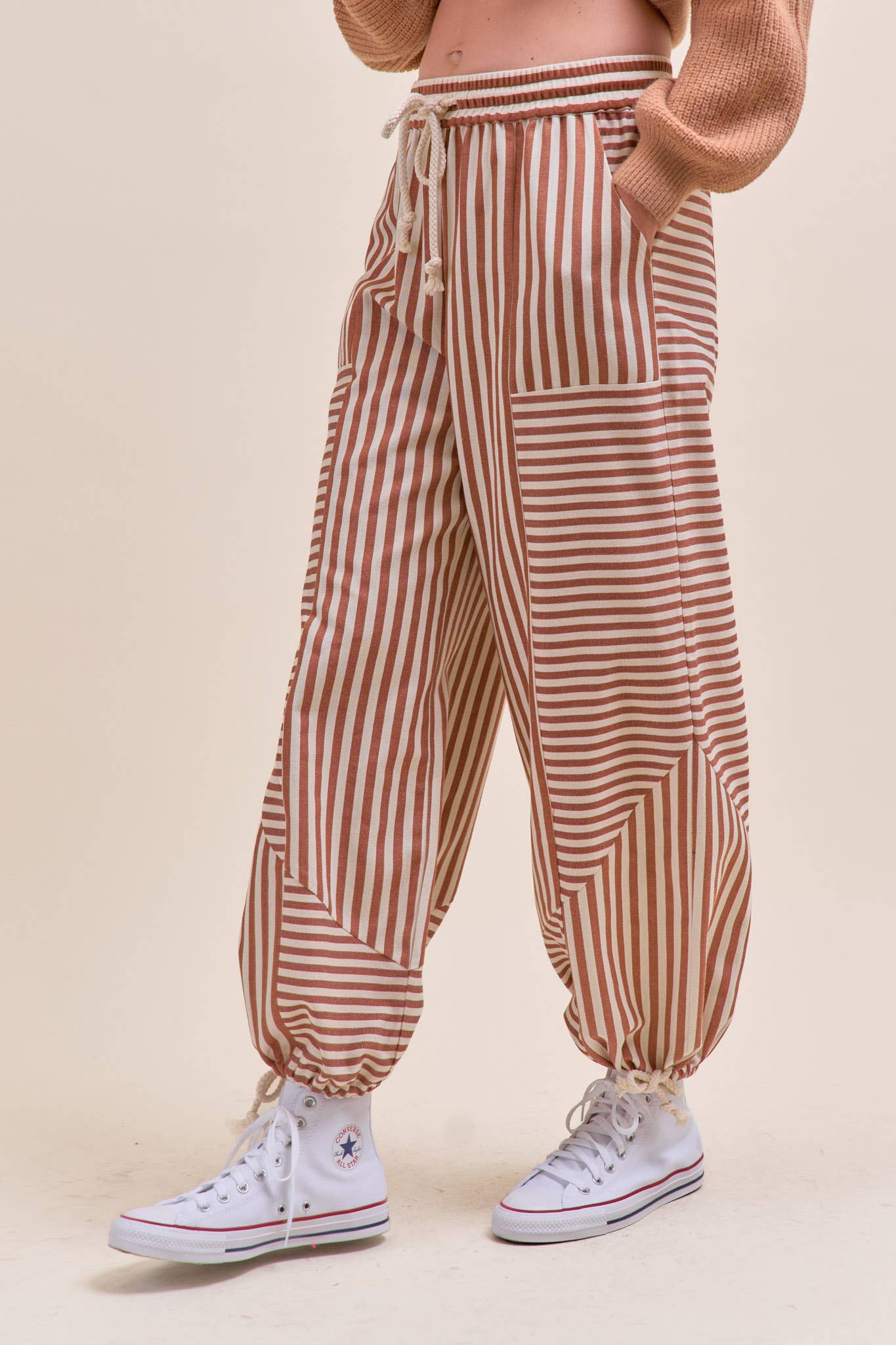 Striped Parachute Pants