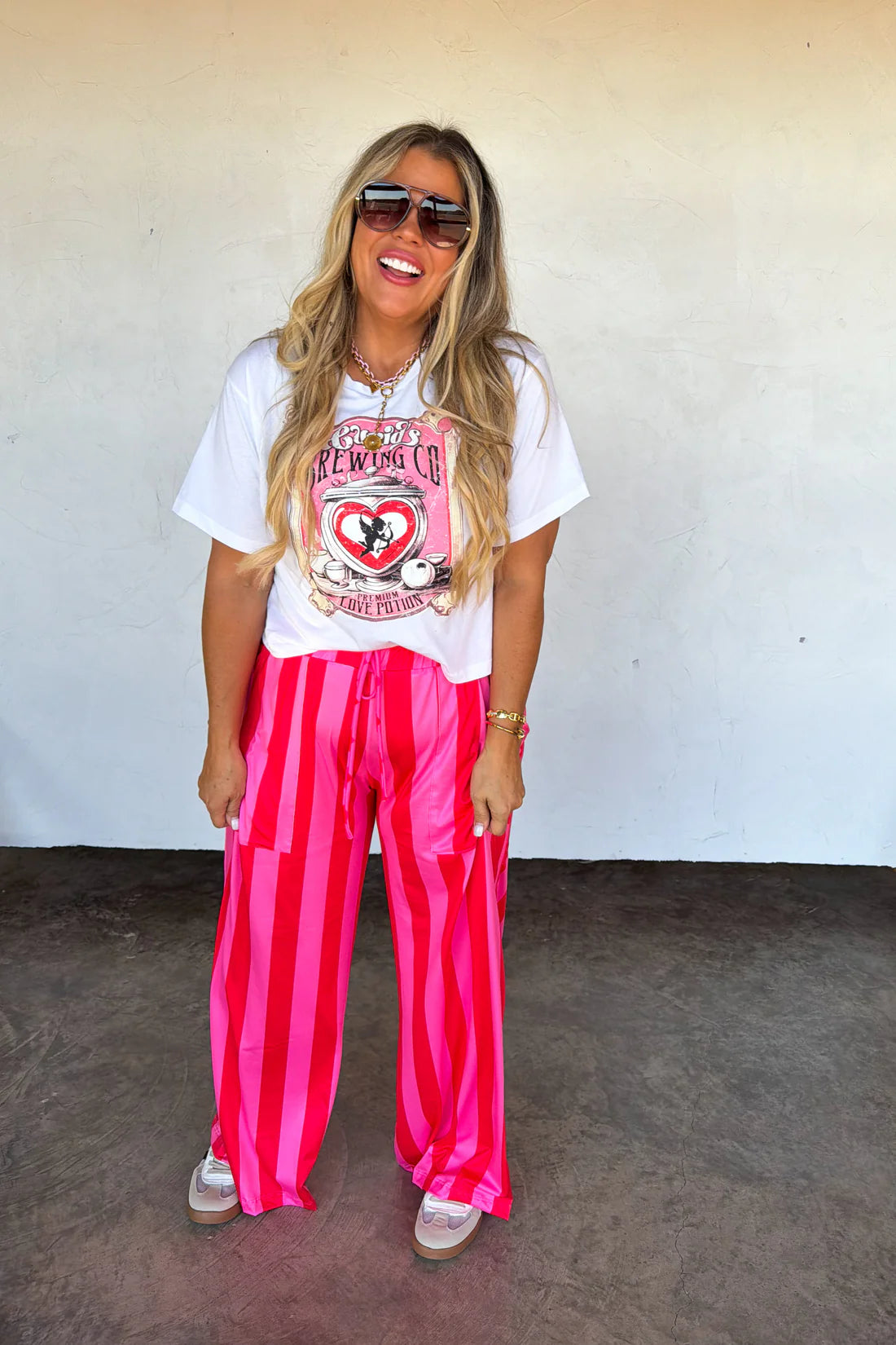 Haddie Pink Stripe Pants