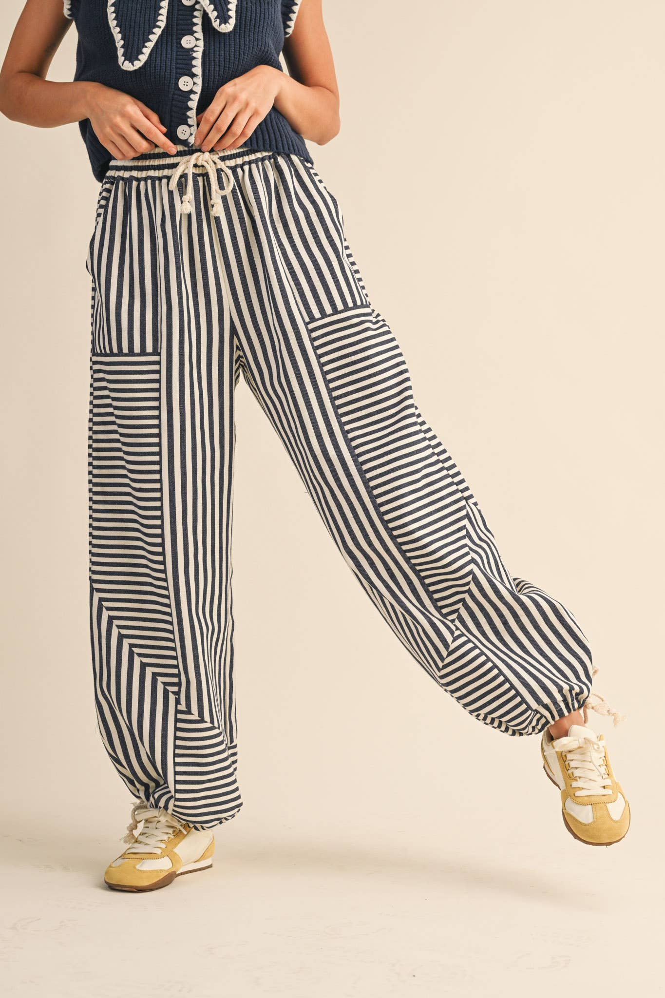 Striped Parachute Pants