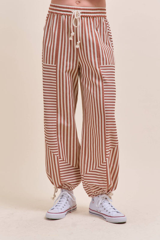 Striped Parachute Pants