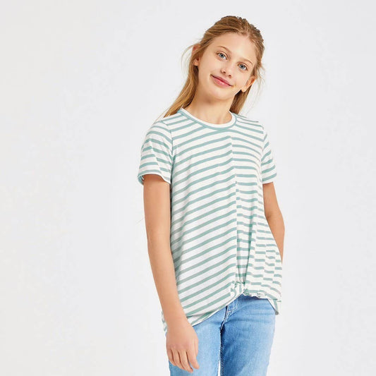 Twist Knot Stripe Shirt