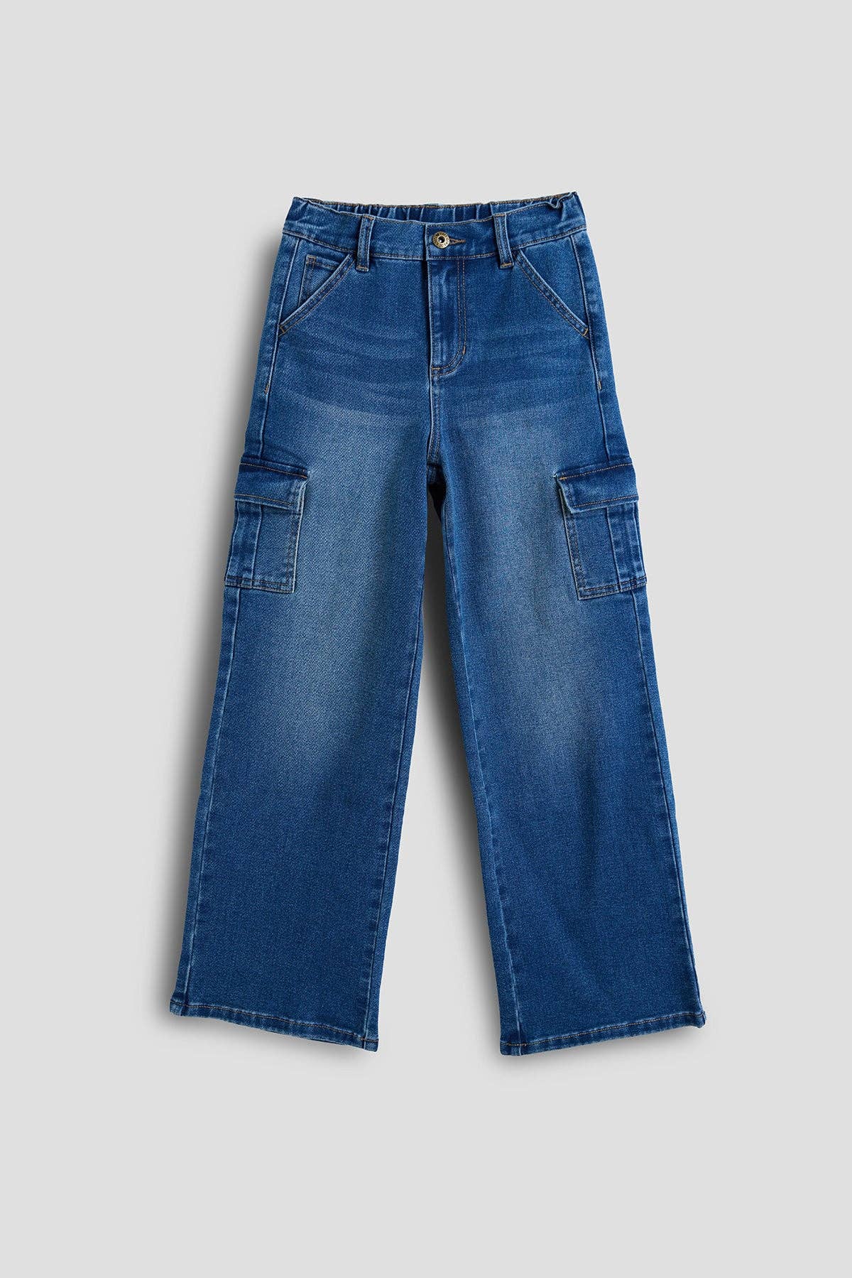 Girls Wide Leg Skater Cargo Jeans
