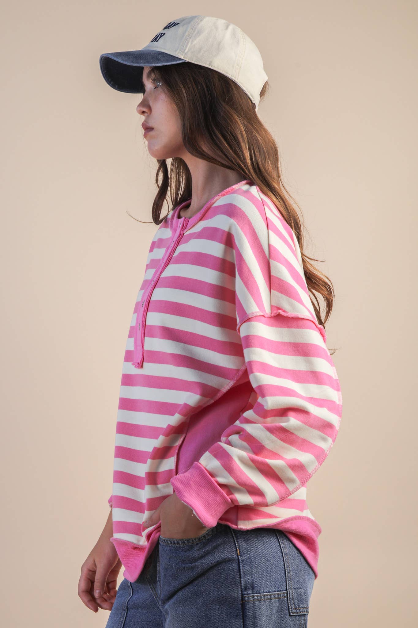 Oversized Striped Top