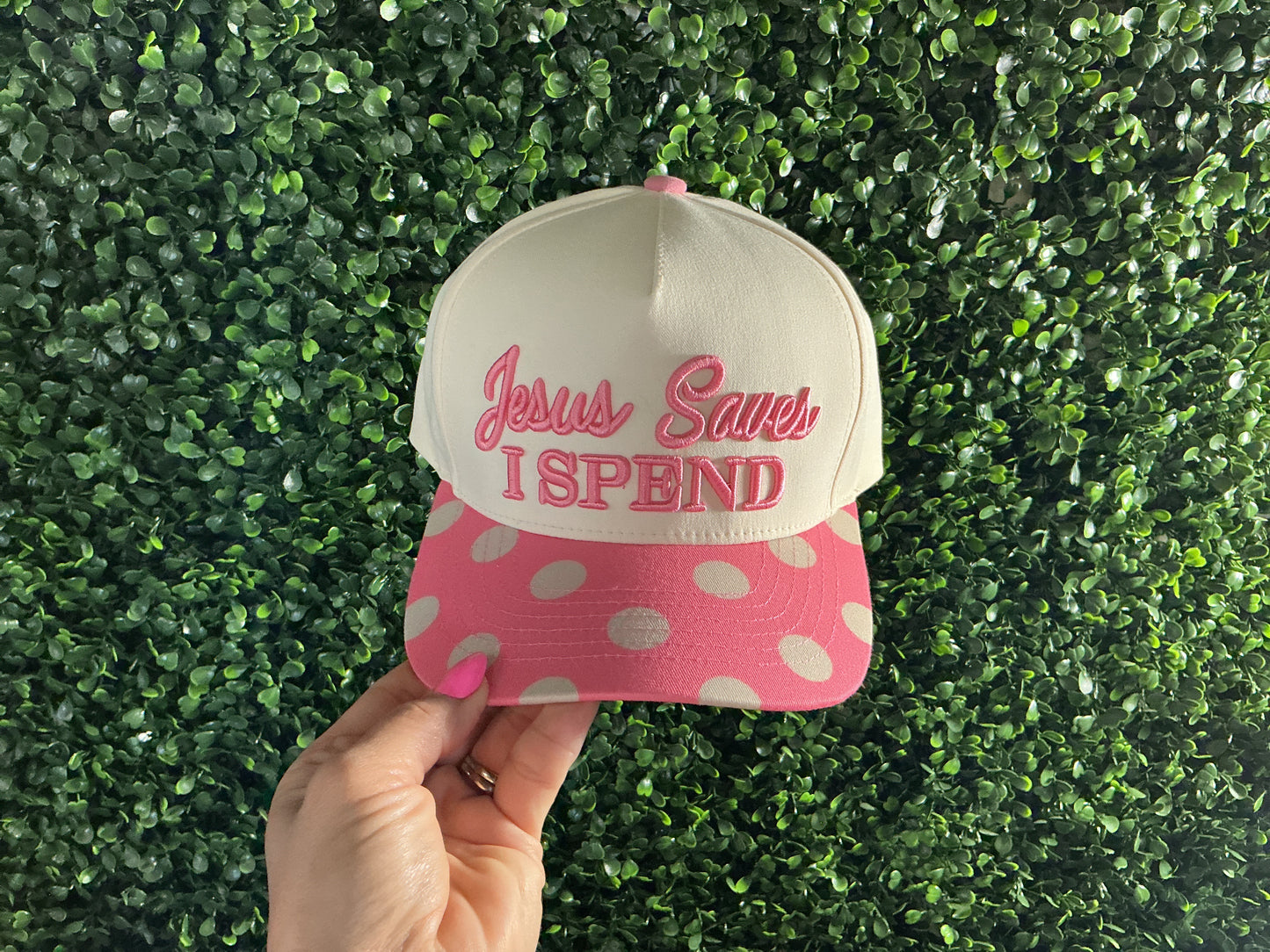 Jesus Saves I Spend Hat