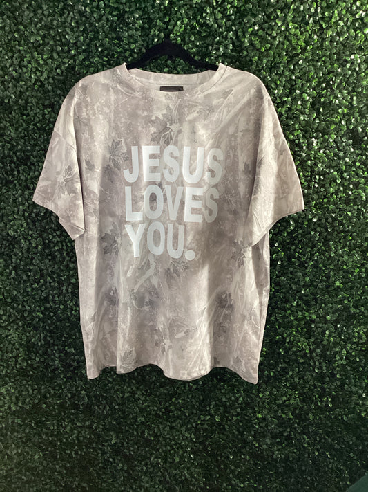 Camo Jesus Loves You Tee