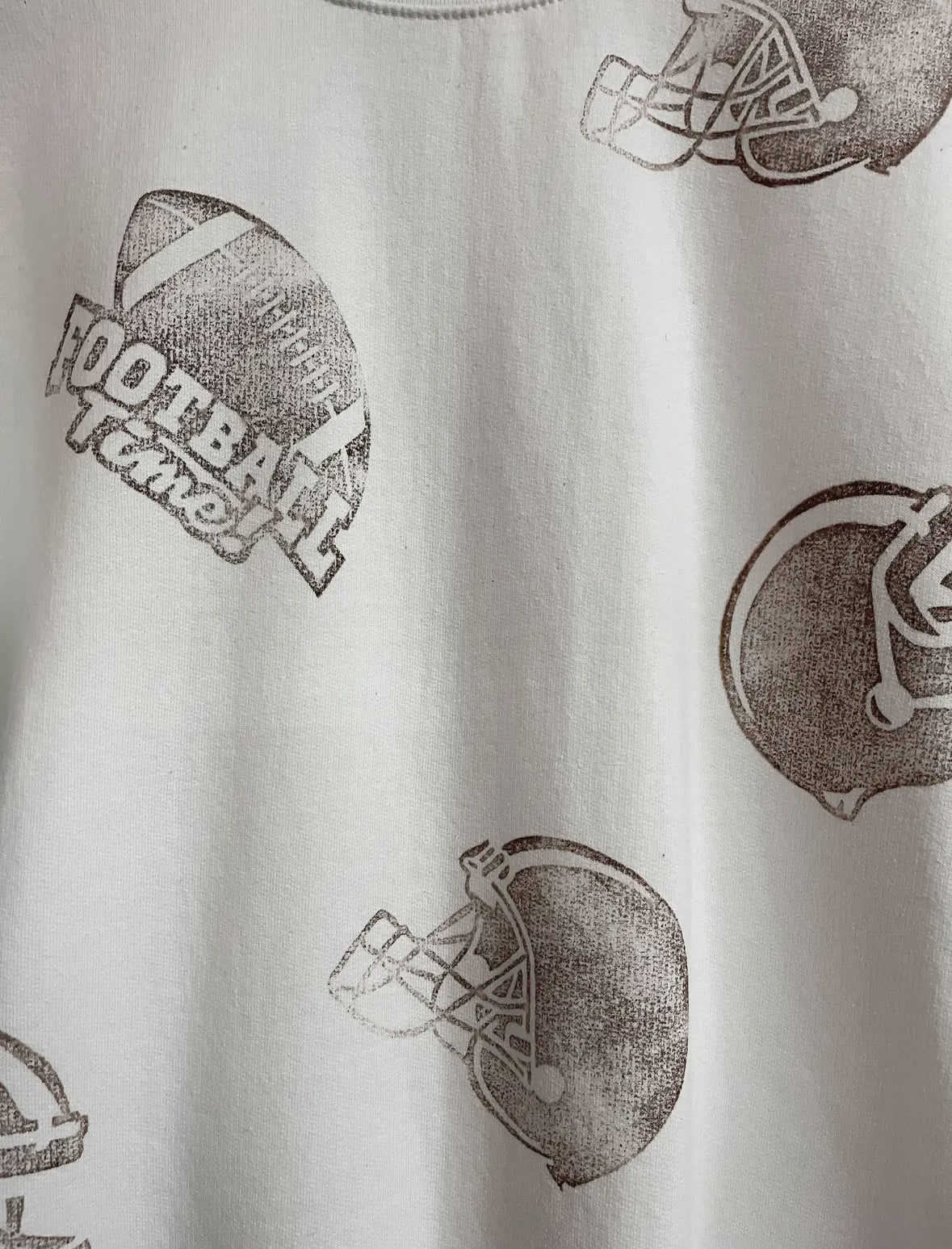 Hand Stamped Football Sweatshirt