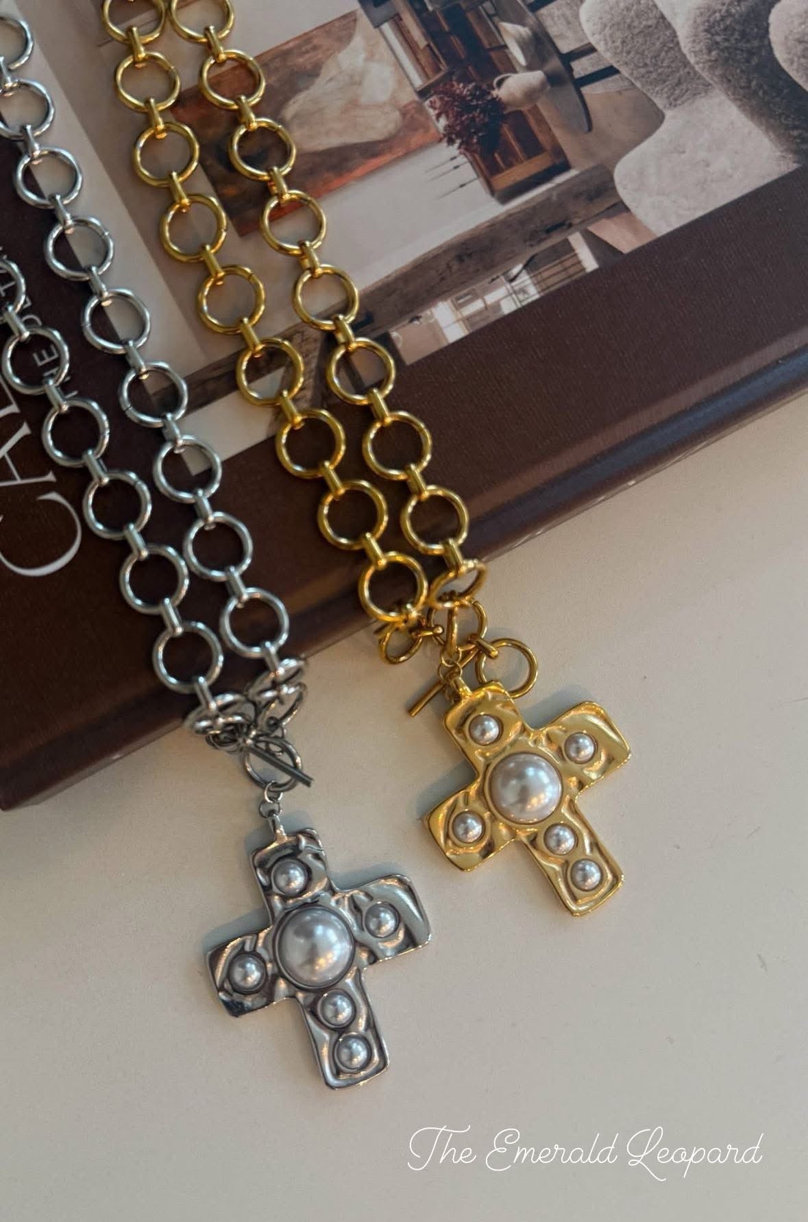 Pearl Cross Necklace