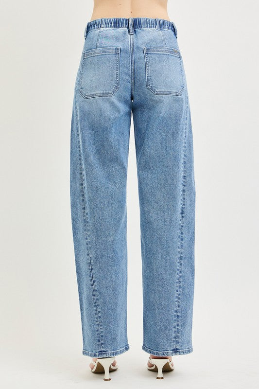 Risen Barrel Jean With Drawstring
