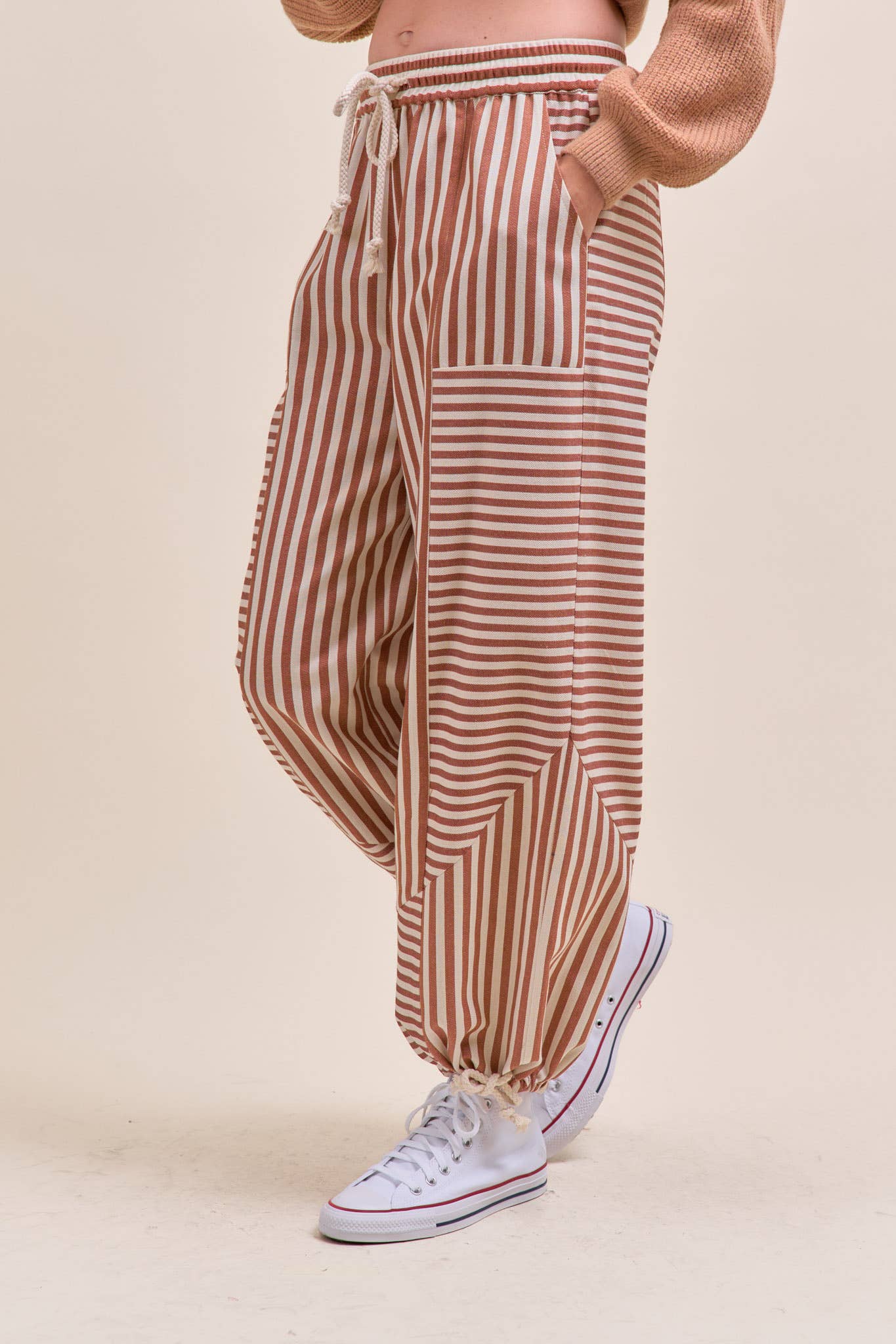 Striped Parachute Pants