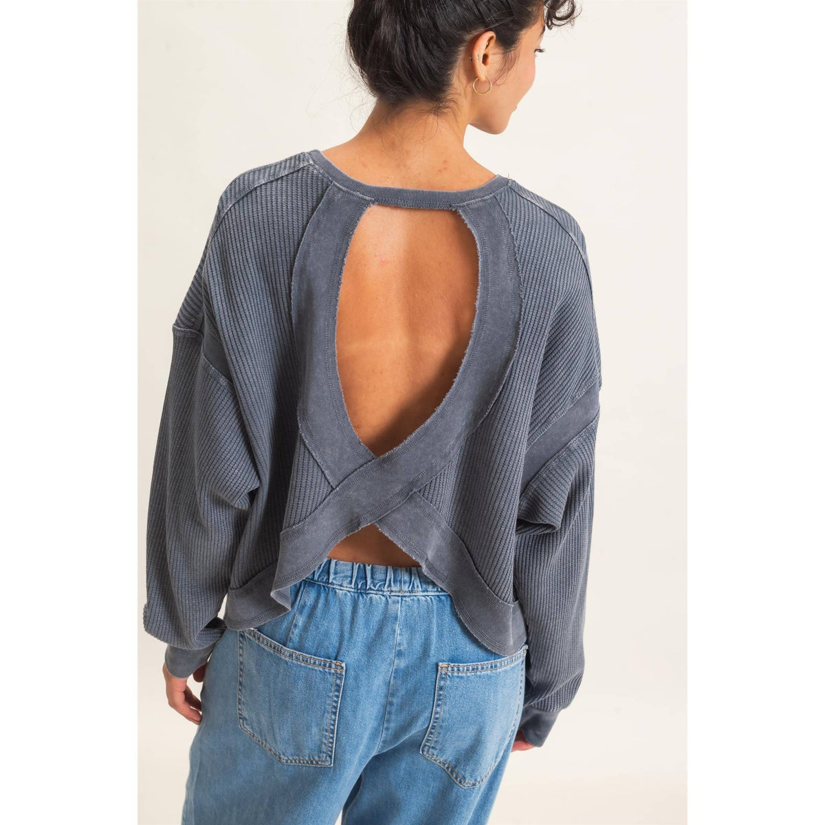 Waffle Open Back Top