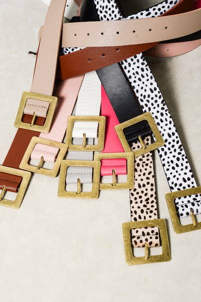 CLASSIC OVERSIZED SQUARE BUCKLE BELTS | 40BT604n