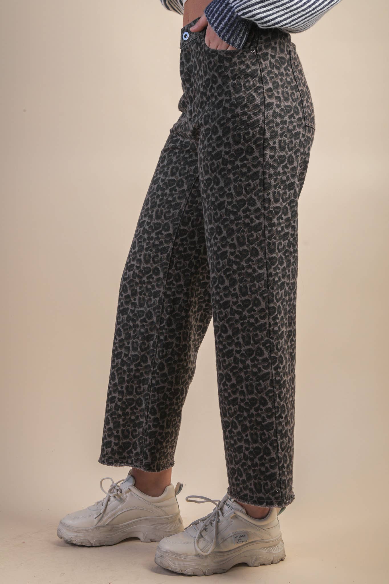 Leopard Straight Pants