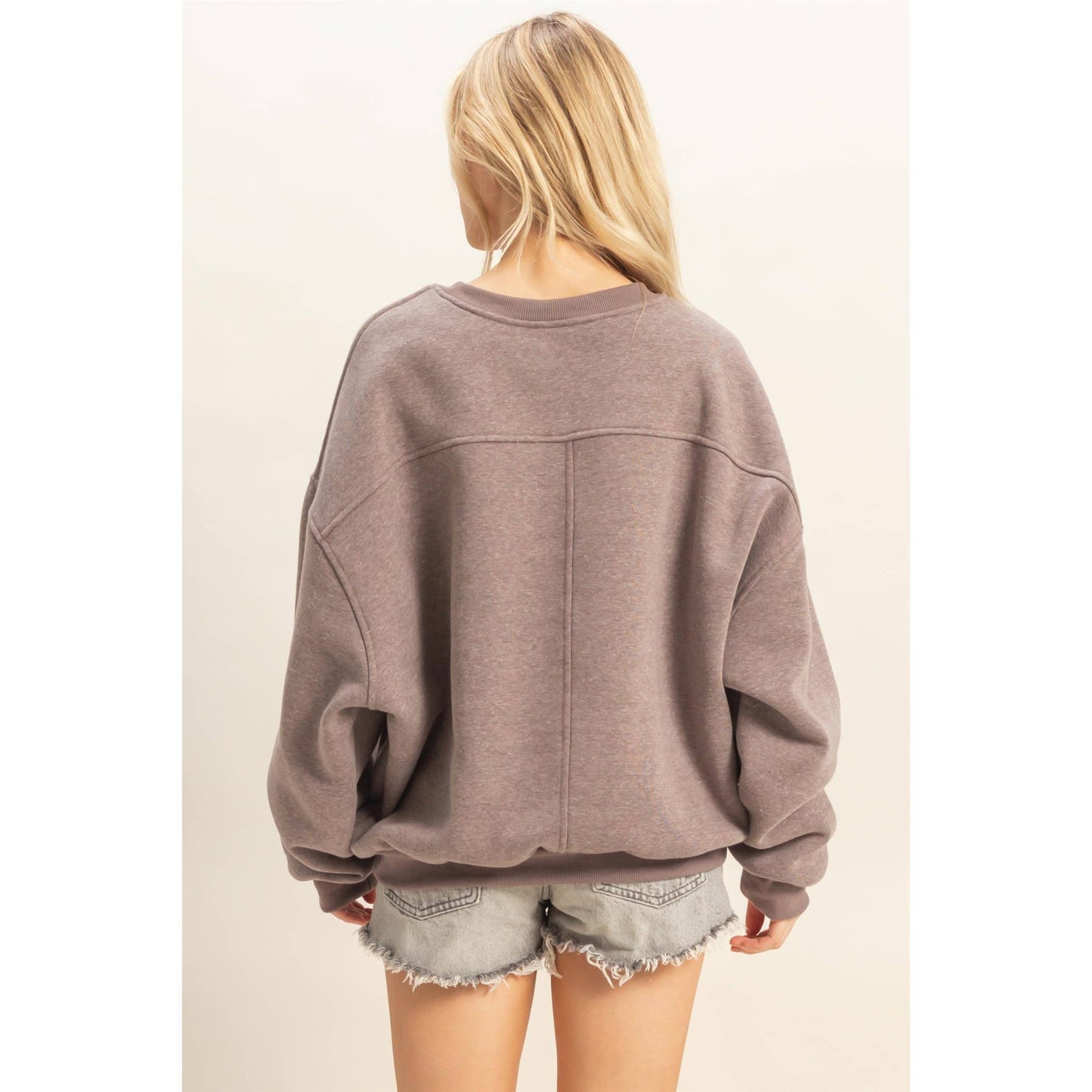 Oversized Crew Neck Sweatshirt