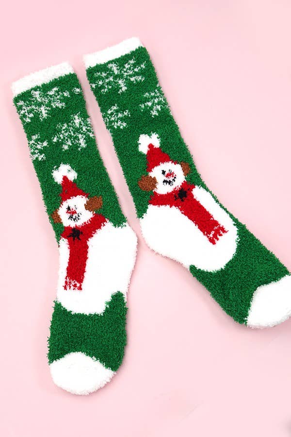 Fuzzy Christmas Socks