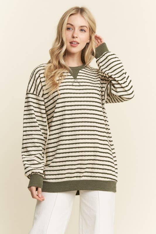 LONG SLEEVE STRIPE TOP