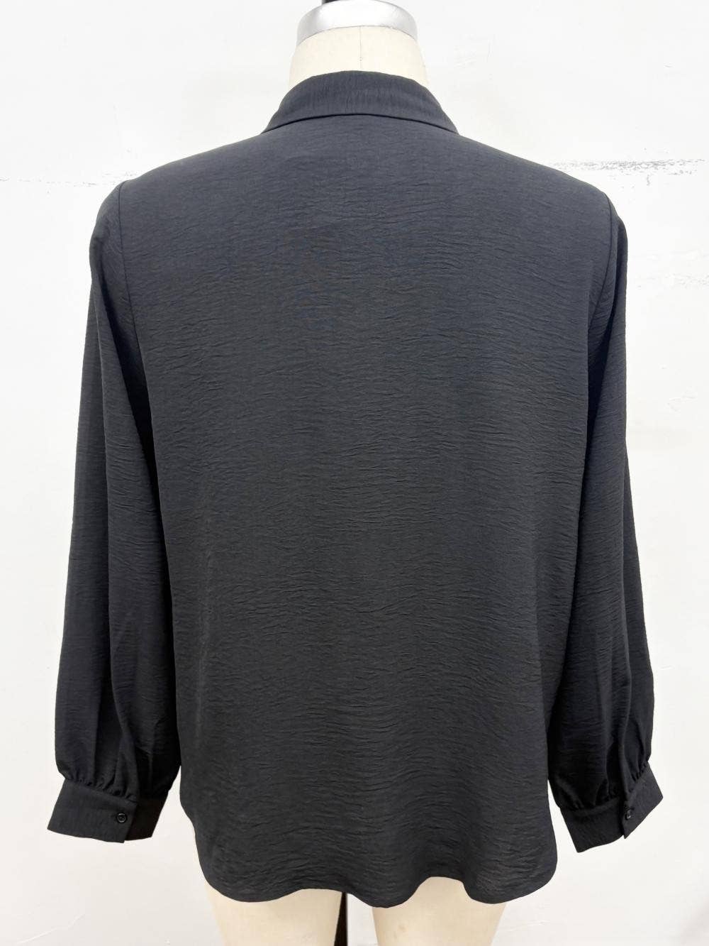 Plus Size Airflow Tie-Front Button Shirt
