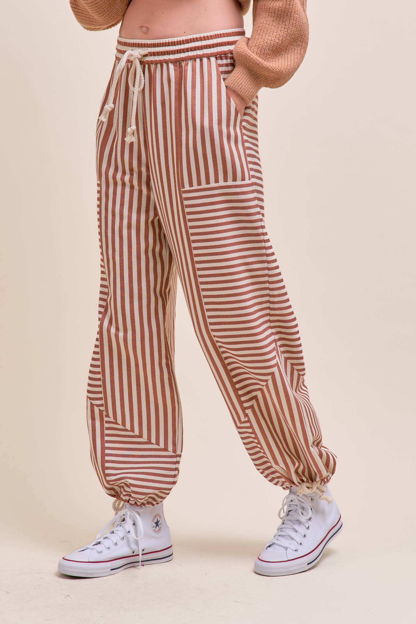 Striped Parachute Pants