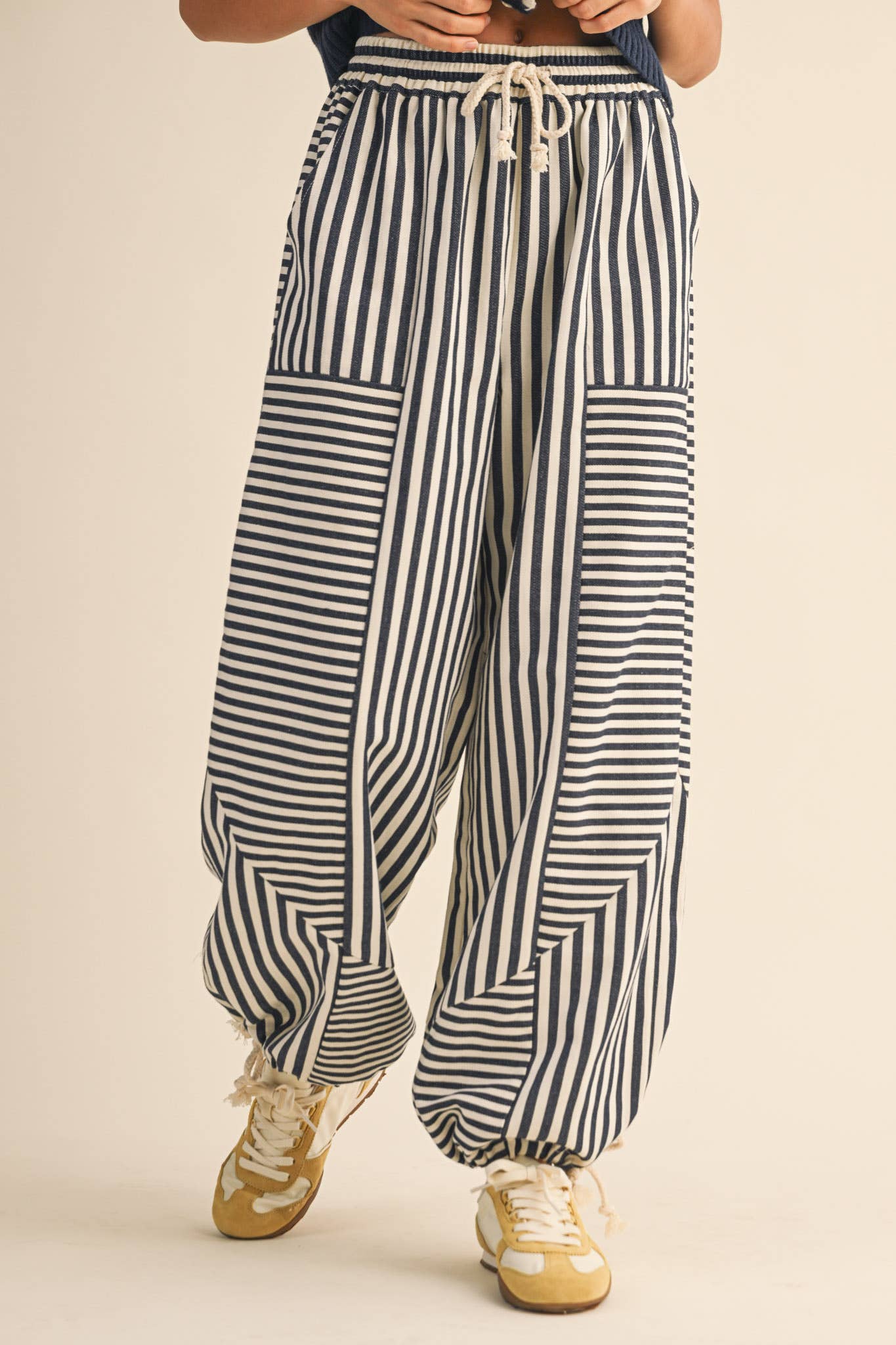 Striped Parachute Pants