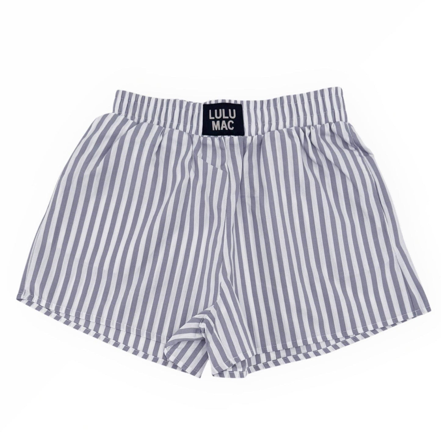 LULU MAC GREY STRIPED BOXER SHORT