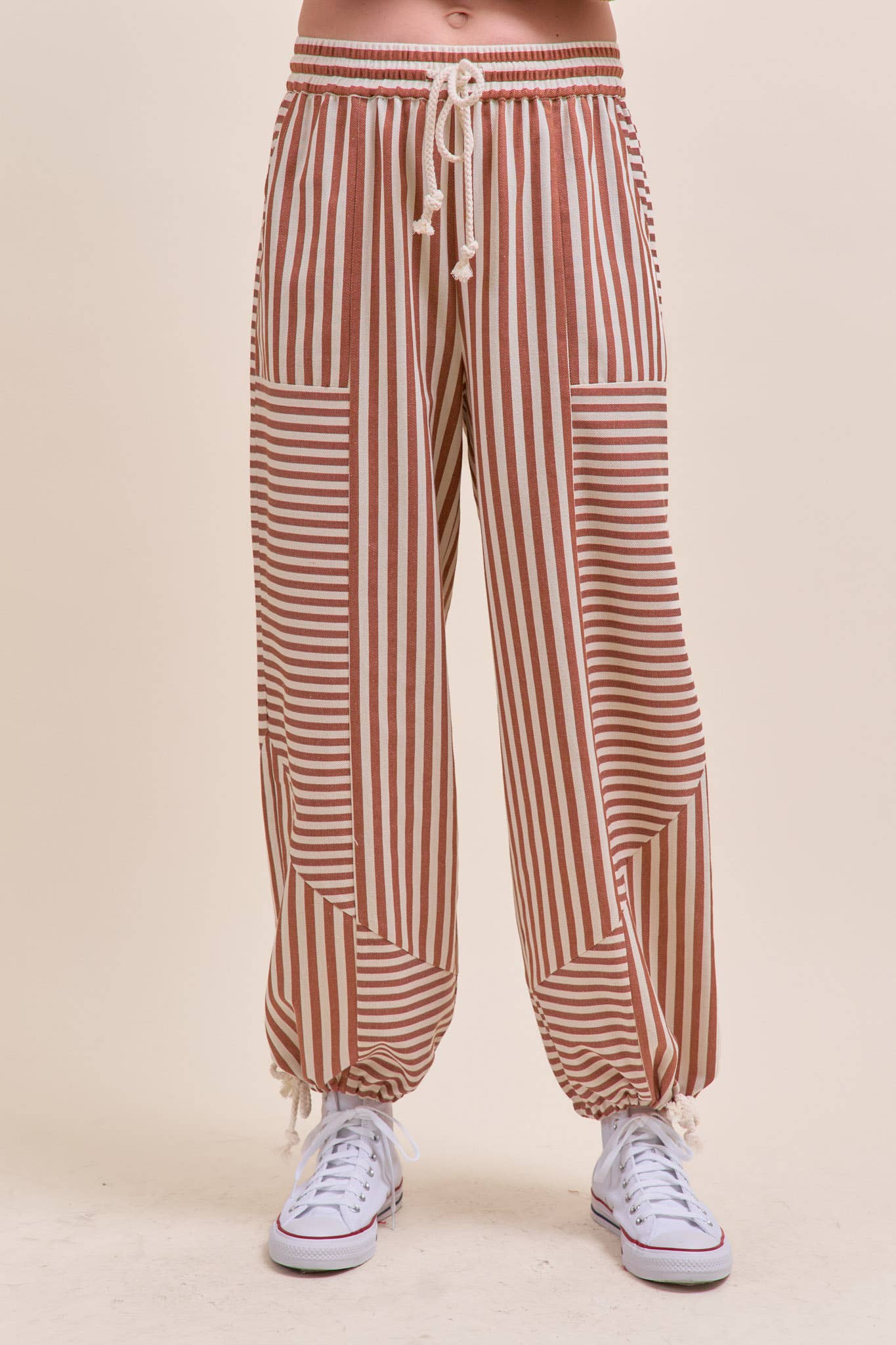Striped Parachute Pants