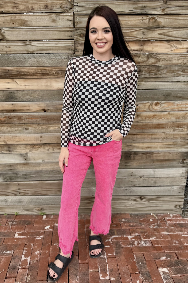 Outlaw Crop Jeans - Pink