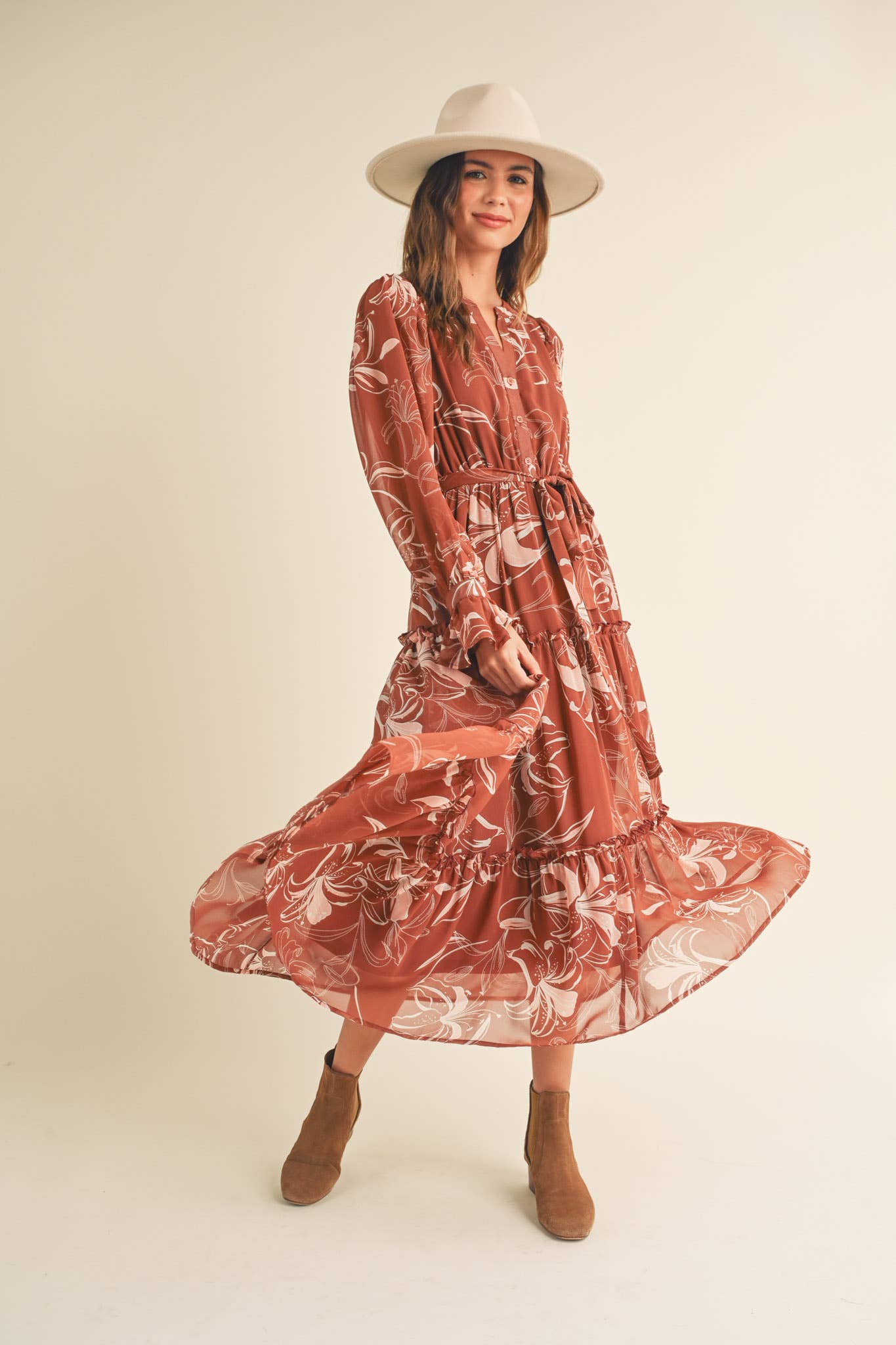 Floral Print Tie Dress