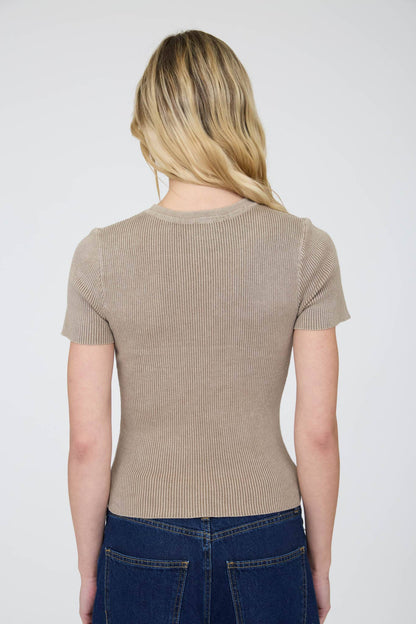 WASHED RIBBED CROP