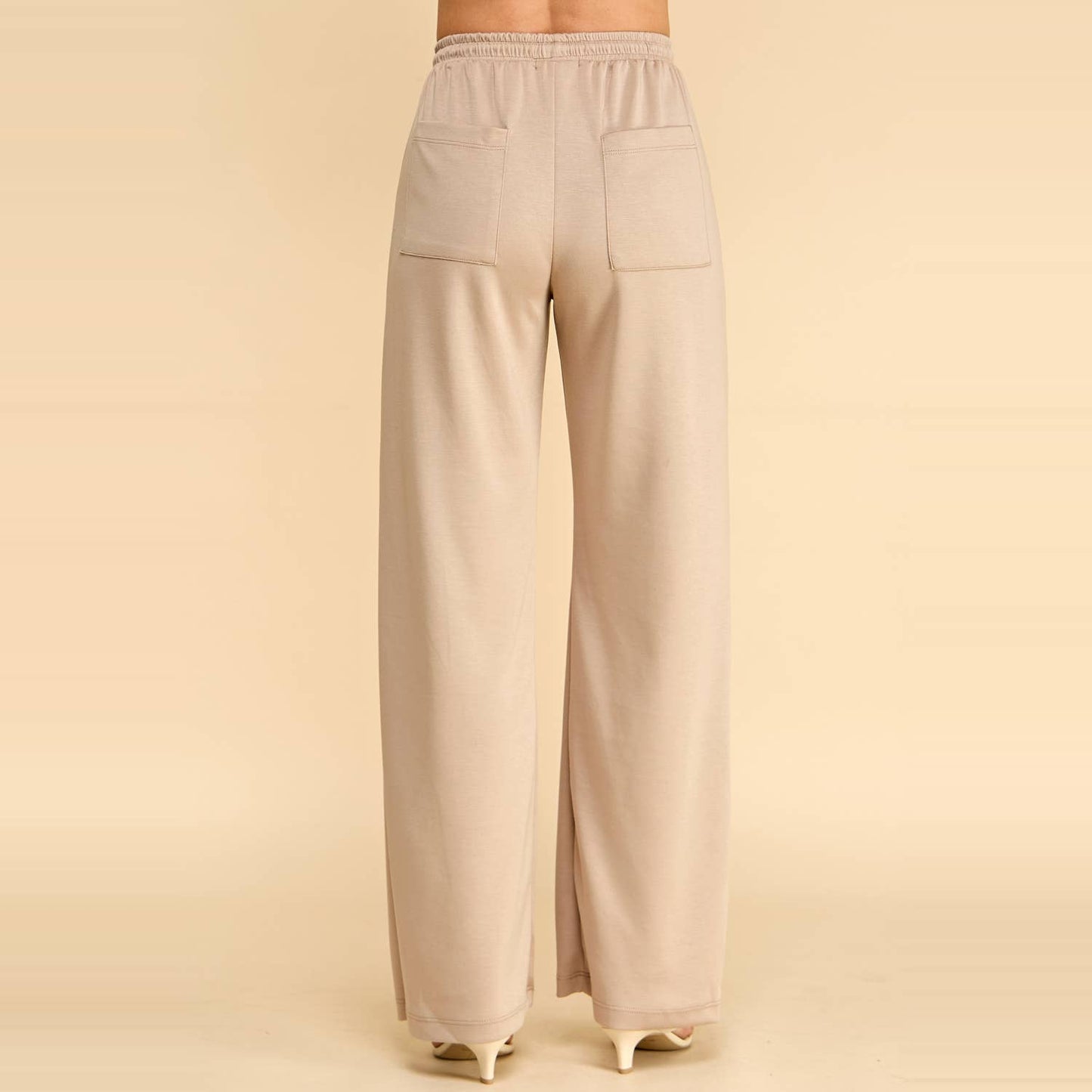 Wide Leg Drawstring Lounge Pants with Pockets