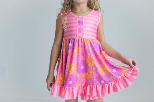 Kids Pink Retro Daisy Set