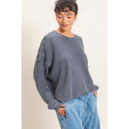 Waffle Open Back Top
